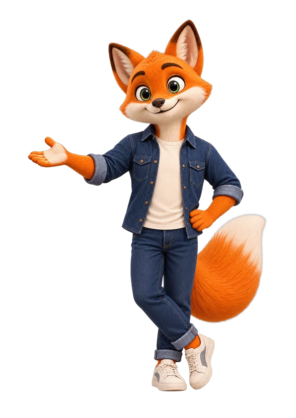 Finn the Fox, October’s teaching mascot