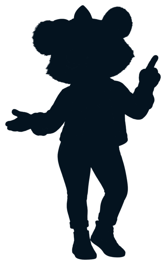 Silhouette of November’s teaching mascot, not introduced yet
